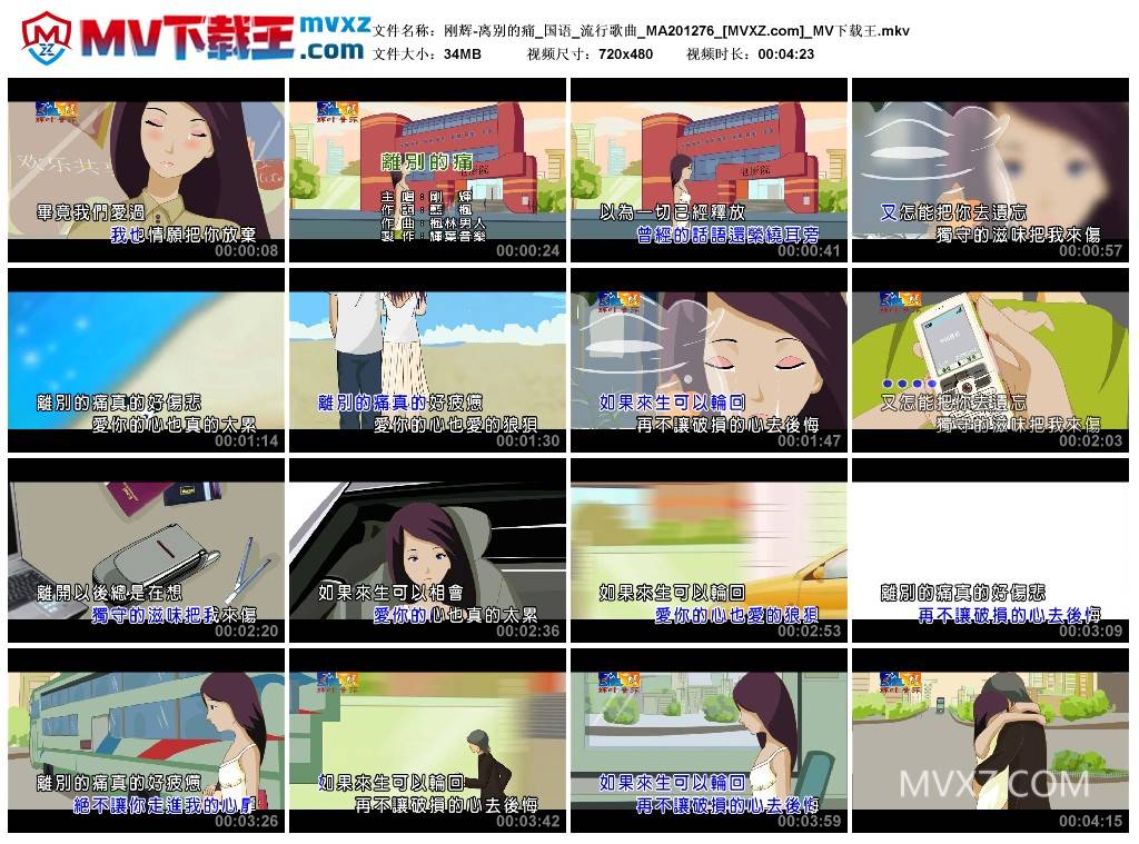 刚辉-离别的痛_国语_流行歌曲_MA201276